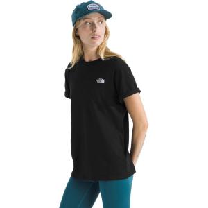 The North Face Womens Evolution Simple Dome Relaxed Short-Sleeve Tee | Cotton T-Shirt with Classic Embroidered Logo(Tnf Black)