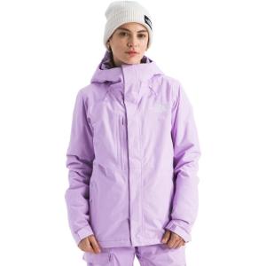 The North Face Womens Freedom Insulated Jacket (Standard & Plus Size) | Water Repellent Finish, Helmet Compatible Hood(Lite Lilac)