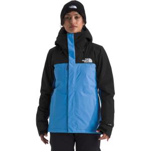 The North Face Womens Freedom Insulated Jacket (Standard & Plus Size) | Water Repellent Finish, Helmet Compatible Hood(Tnf Black/Marina Blue)