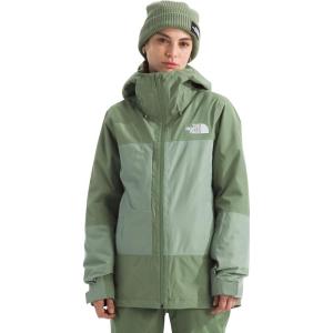 The North Face Womens Thermoball Snow Triclimate Jacket (Standard & Plus Size) 3-in-1 Ski Coat, Waterproof Shell(Bark Mist/Slate Moss)