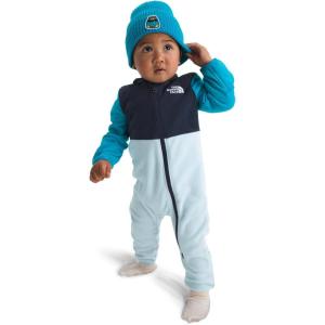 The North Face baby-boys Glacier One-piece | Polar Fleece Onesie With Built-in Mitts & Booties for Boys & Girls(Summit Navy/Meridian Blue/Polar Haze)