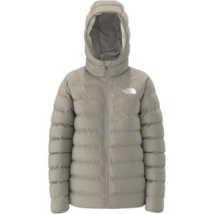 The North Face girls Reversible Perrito Hooded Jacket(Clay Grey)