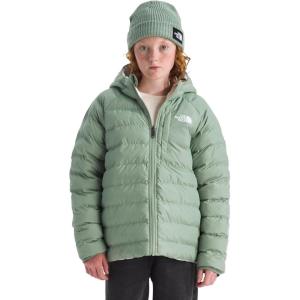 The North Face girls Reversible Perrito Hooded Jacket(Slate Moss)