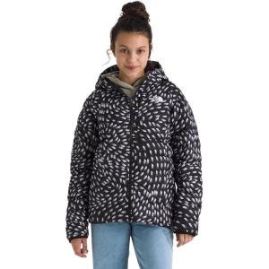 The North Face girls Reversible Perrito Hooded Jacket(Tnf Black Vector Field Print)