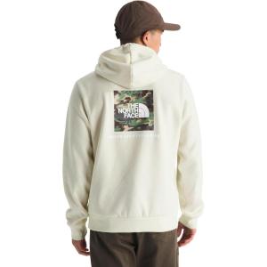 The North Face mens Evolution Box Camo Fill Hoodie | Sweatshirt With 2 Piece Hood, Adjustable Drawcord, Kangaroo Hand Pocket(White Dune)