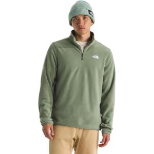 The North Face mens Glacier Fleece Quarter Zip Jacket(Bark Mist)