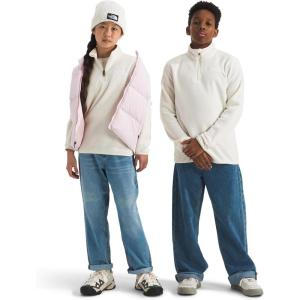 The North Face unisex-child Glacier 1/4 Zip Pullover(White Dune)