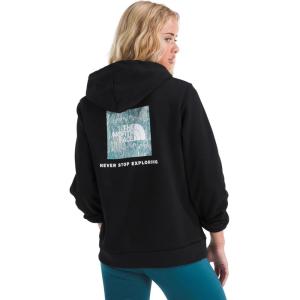 The North Face womens Evolution Box Nse Fill Graphic Hoodie | 2 Piece Hood With Adjustable Drawcord(Tnf Black)