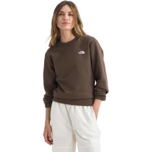 The North Face womens Evolution Simple Dome Crew | Ribbed Collar & Hem, Classic Logo(Smokey Brown)