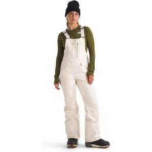 The North Face womens Freedom Bib (Standard & Plus Size) | Waterproof, Built-in Gaiter, Mesh Lined Breathabitlity(White Dune)