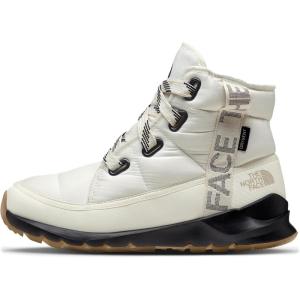 The North Face womens Thermoball Lace Up Luxe Waterproof Boot(Gardenia White/Tnf Black)