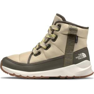 The North Face womens Thermoball Lace Up Luxe Waterproof Boot(Gravel/Forest Olive)