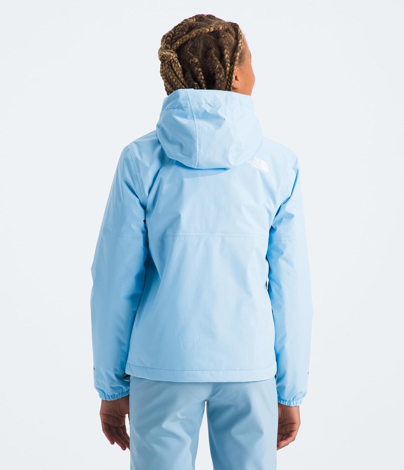 imageTHE NORTH FACE Girls Warm Antora Rain Jacket Waterproof Breathable Heatseeker Insulation Hood Zip PocketsCornflower