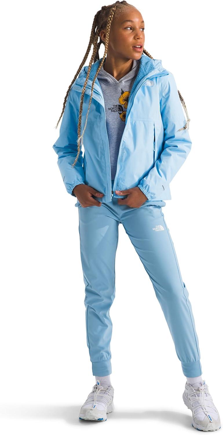 imageTHE NORTH FACE Girls Warm Antora Rain Jacket Waterproof Breathable Heatseeker Insulation Hood Zip PocketsCornflower