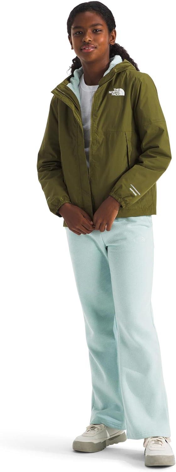imageTHE NORTH FACE Girls Warm Antora Rain Jacket Waterproof Breathable Heatseeker Insulation Hood Zip PocketsForest Olive