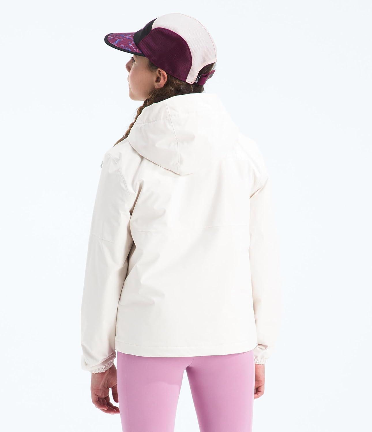 imageTHE NORTH FACE Girls Warm Antora Rain Jacket Waterproof Breathable Heatseeker Insulation Hood Zip PocketsWhite Dune