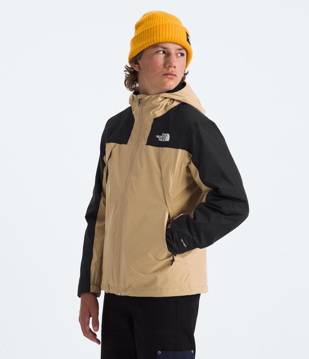 imageTHE NORTH FACE Teen Antora Triclimate Jacket Waterproof Shell Inner Fleece Layer Adjustable Hood With Rain Guard TunnelKhaki Stone