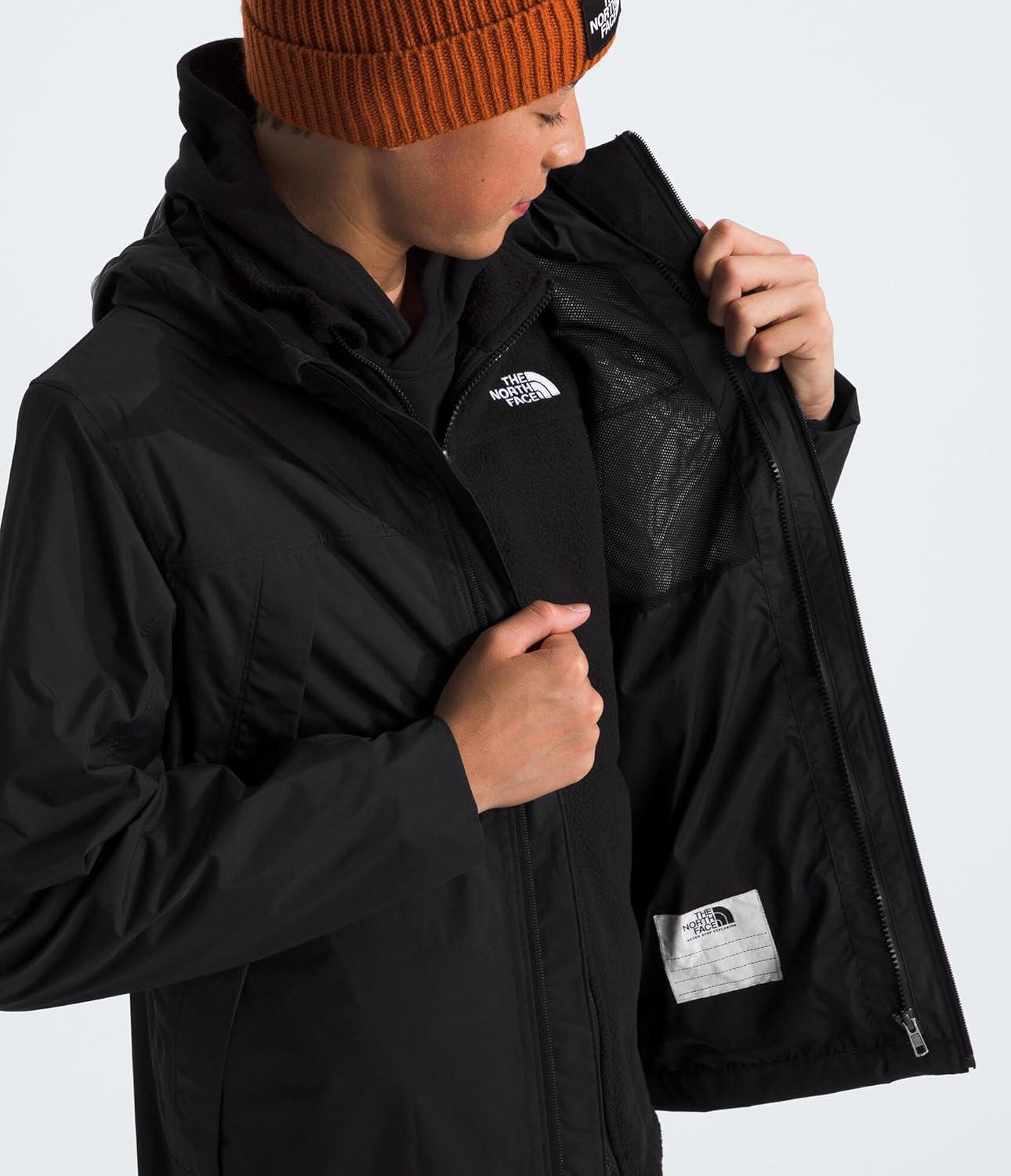 imageTHE NORTH FACE Teen Antora Triclimate Jacket Waterproof Shell Inner Fleece Layer Adjustable Hood With Rain Guard TunnelTnf Black