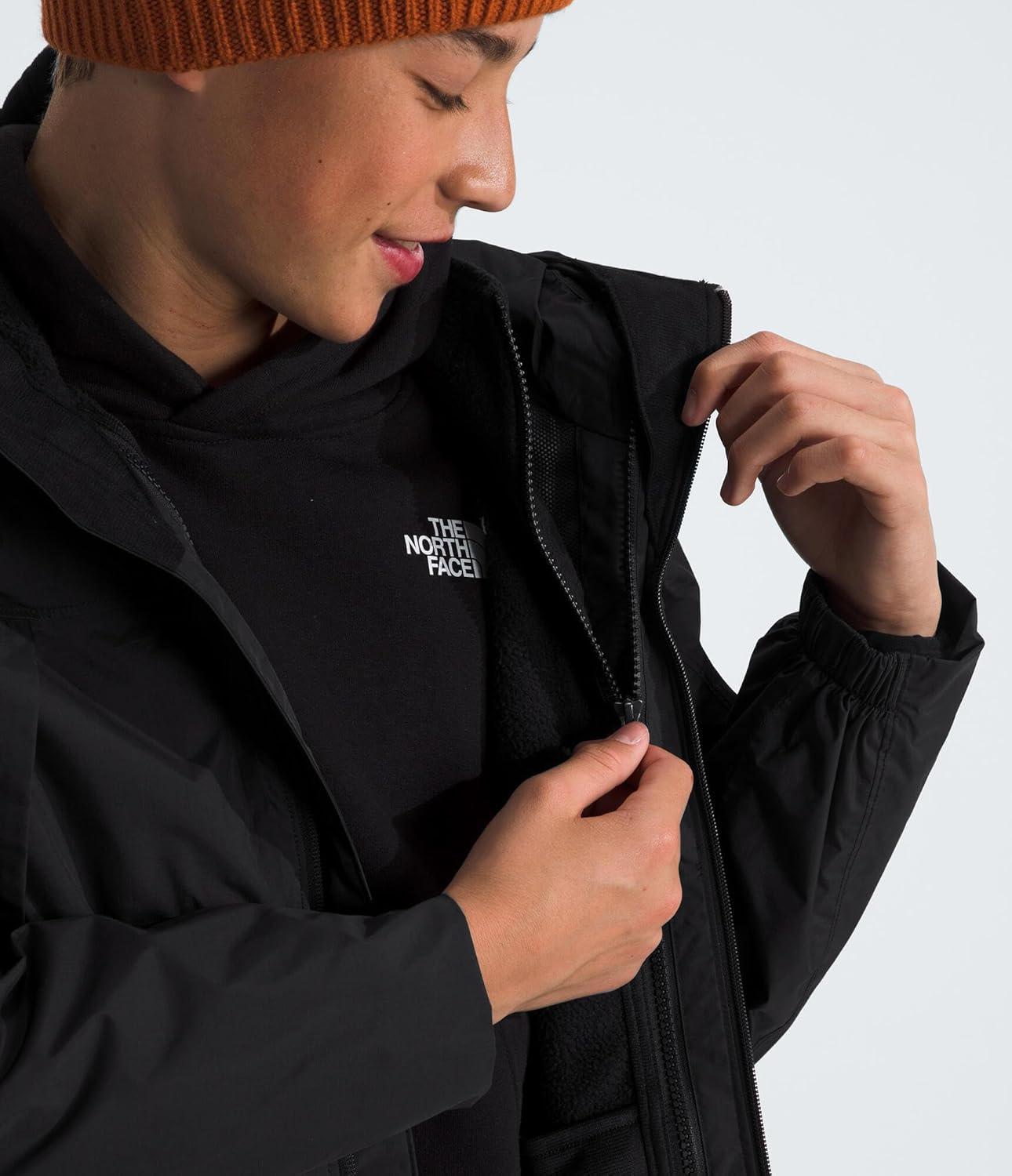 imageTHE NORTH FACE Teen Antora Triclimate Jacket Waterproof Shell Inner Fleece Layer Adjustable Hood With Rain Guard TunnelTnf Black
