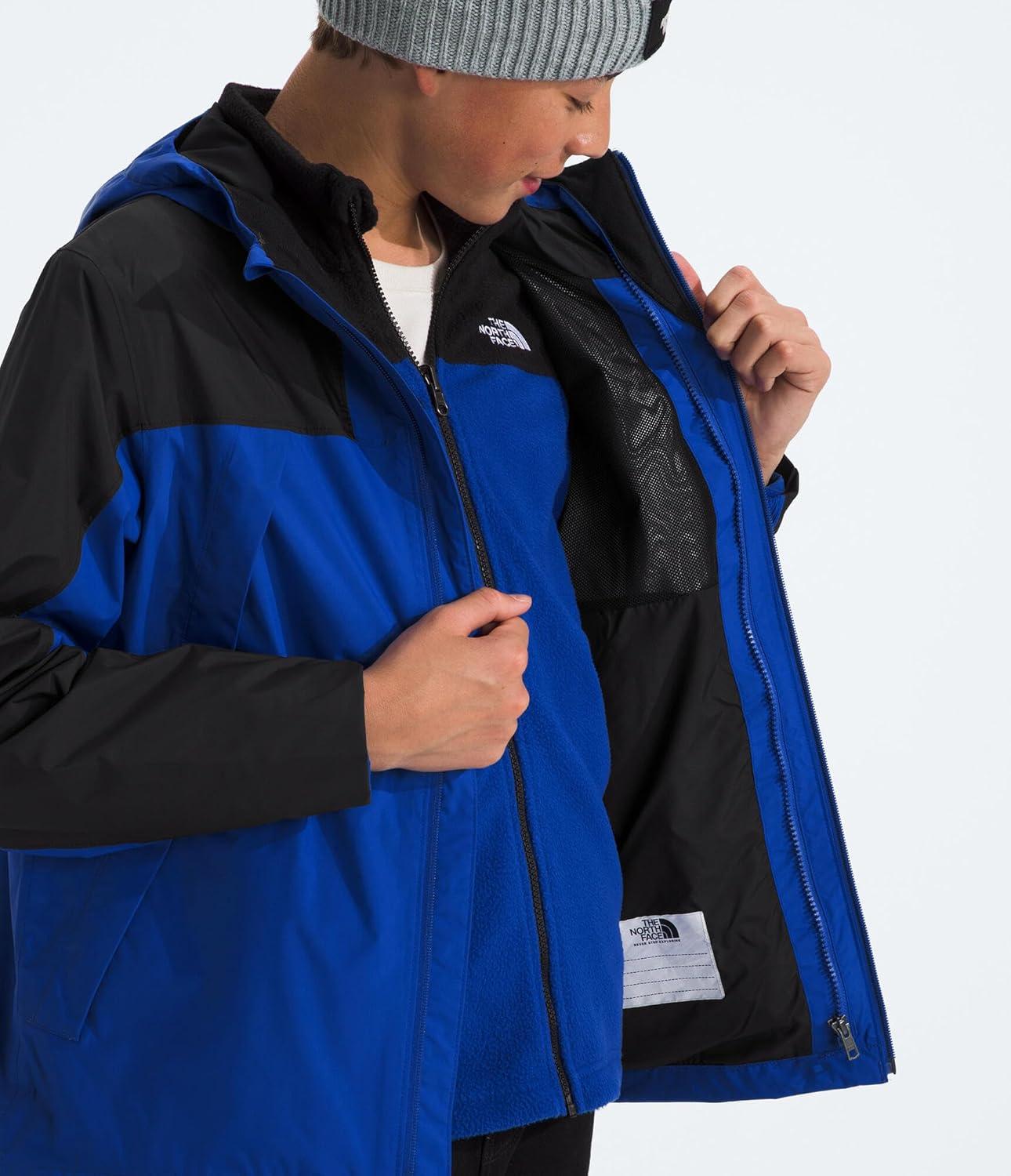 imageTHE NORTH FACE Teen Antora Triclimate Jacket Waterproof Shell Inner Fleece Layer Adjustable Hood With Rain Guard TunnelTnf Blue
