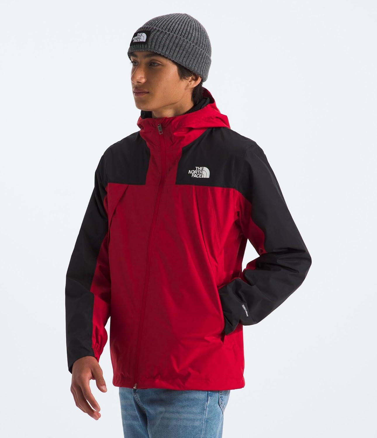 imageTHE NORTH FACE Teen Antora Triclimate Jacket Waterproof Shell Inner Fleece Layer Adjustable Hood With Rain Guard TunnelTnf Red