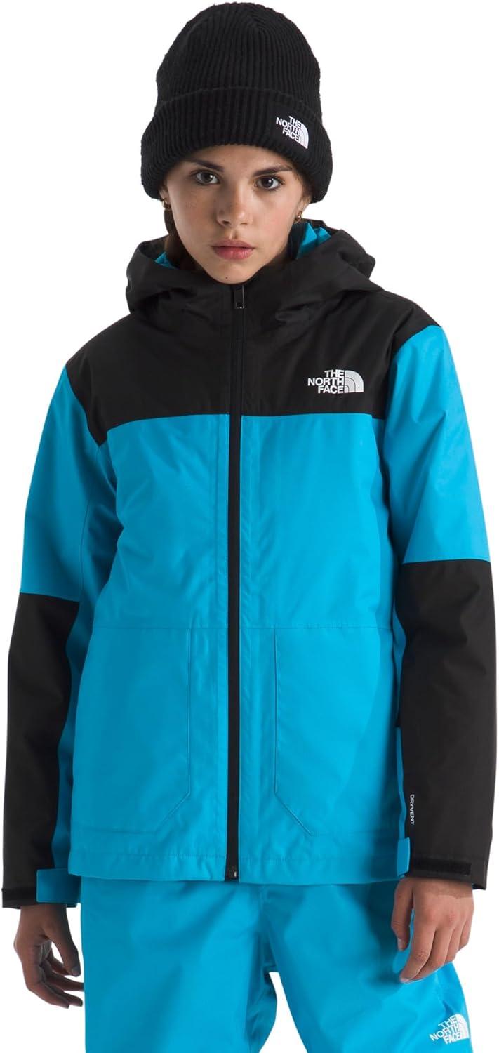 imageTHE NORTH FACE Teen Freedom Triclimate Jacket Heatseeker Insulation ampamp Water Repellent Helmet Compatible Hood Goggle WipeMeridian Blue
