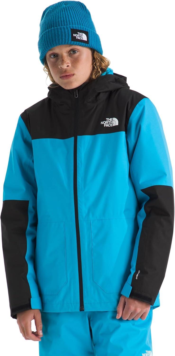 imageTHE NORTH FACE Teen Freedom Triclimate Jacket Heatseeker Insulation ampamp Water Repellent Helmet Compatible Hood Goggle WipeMeridian Blue