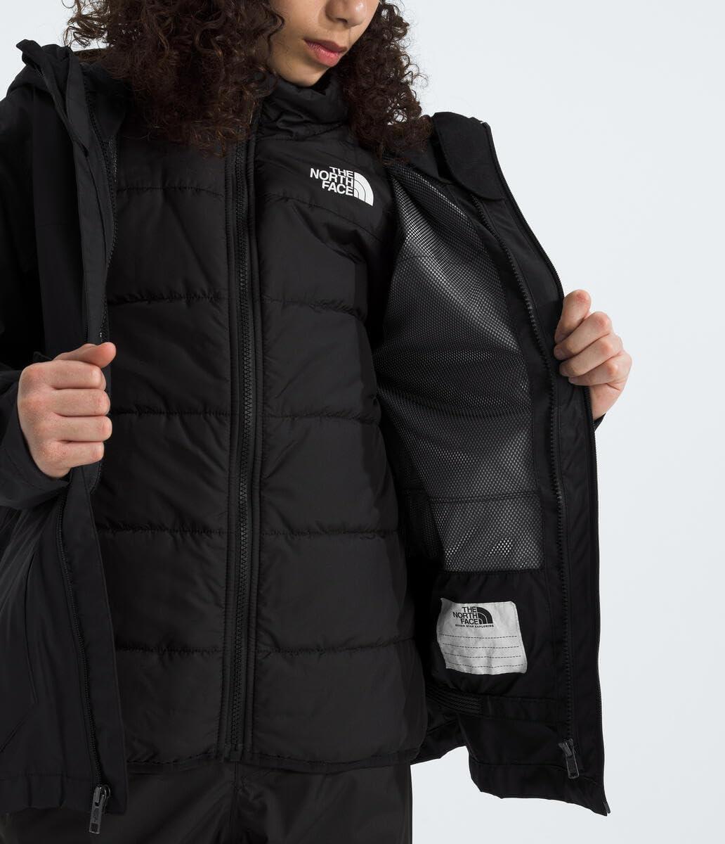 imageTHE NORTH FACE Teen Freedom Triclimate Jacket Heatseeker Insulation ampamp Water Repellent Helmet Compatible Hood Goggle WipeTnf Black