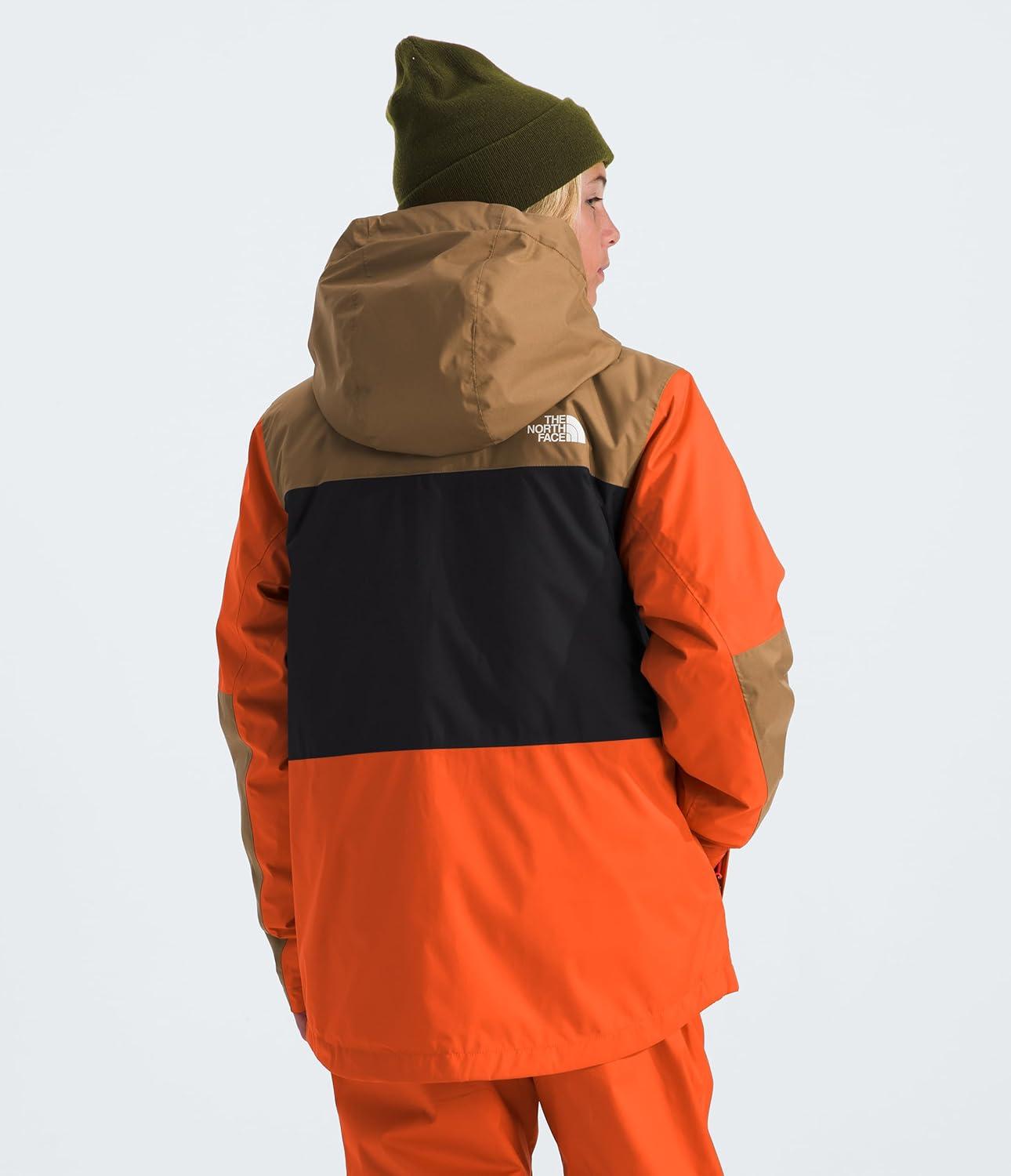 imageTHE NORTH FACE Teen Freedom Triclimate Jacket Heatseeker Insulation ampamp Water Repellent Helmet Compatible Hood Goggle WipeTnf Orange