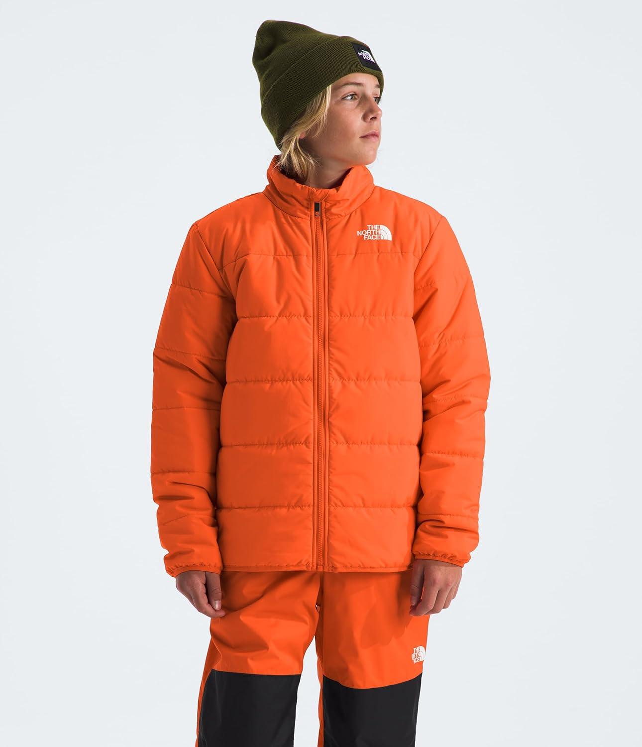 imageTHE NORTH FACE Teen Freedom Triclimate Jacket Heatseeker Insulation ampamp Water Repellent Helmet Compatible Hood Goggle WipeTnf Orange