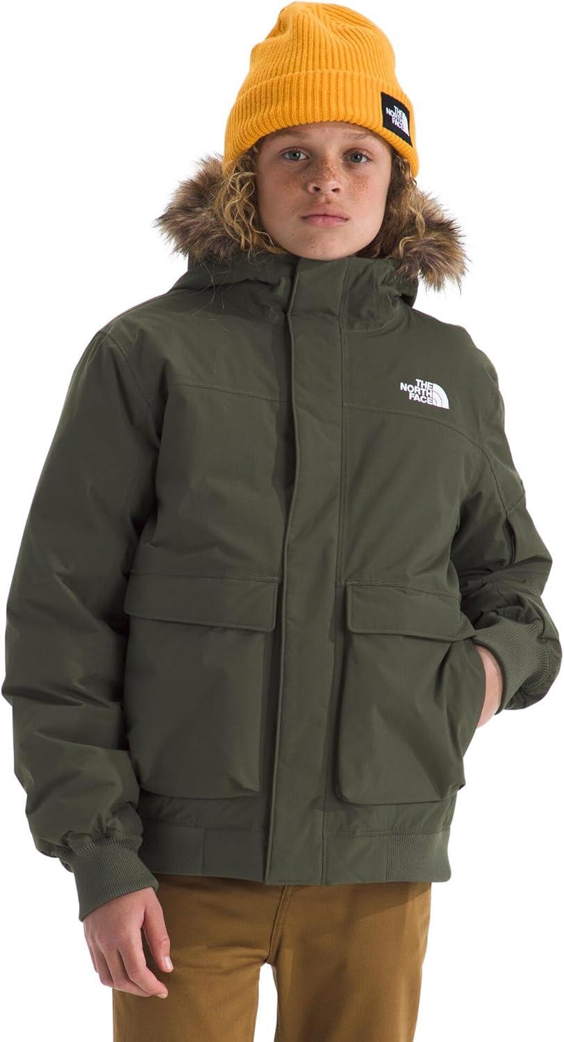 imageTHE NORTH FACE Teen McMurdo Hooded Jacket Waterproof Waterfowl Down Insulation Relaxed FitNew Taupe Green