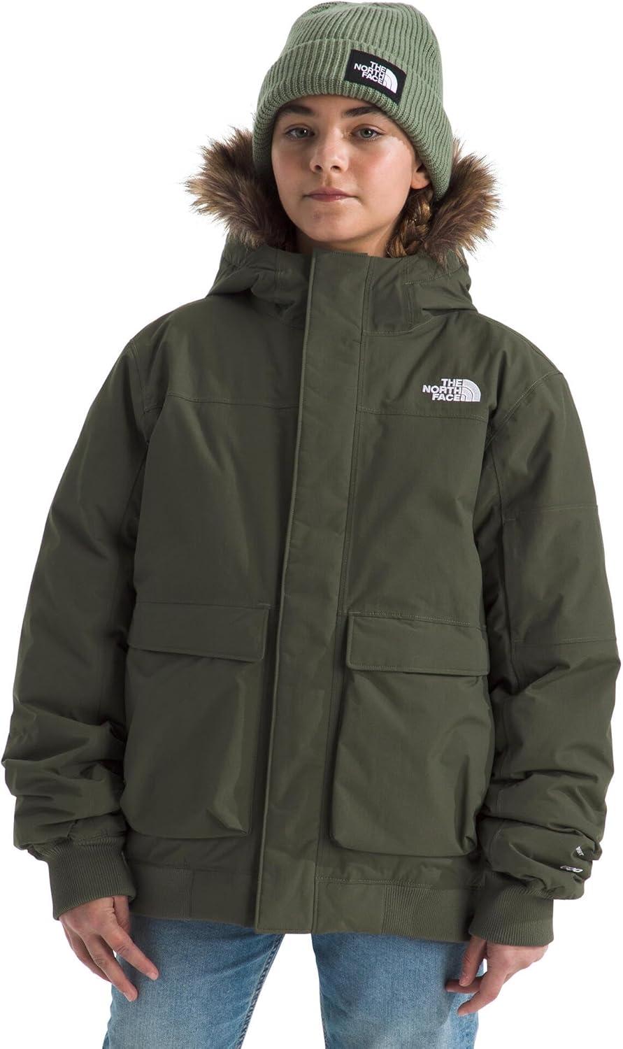 imageTHE NORTH FACE Teen McMurdo Hooded Jacket Waterproof Waterfowl Down Insulation Relaxed FitNew Taupe Green