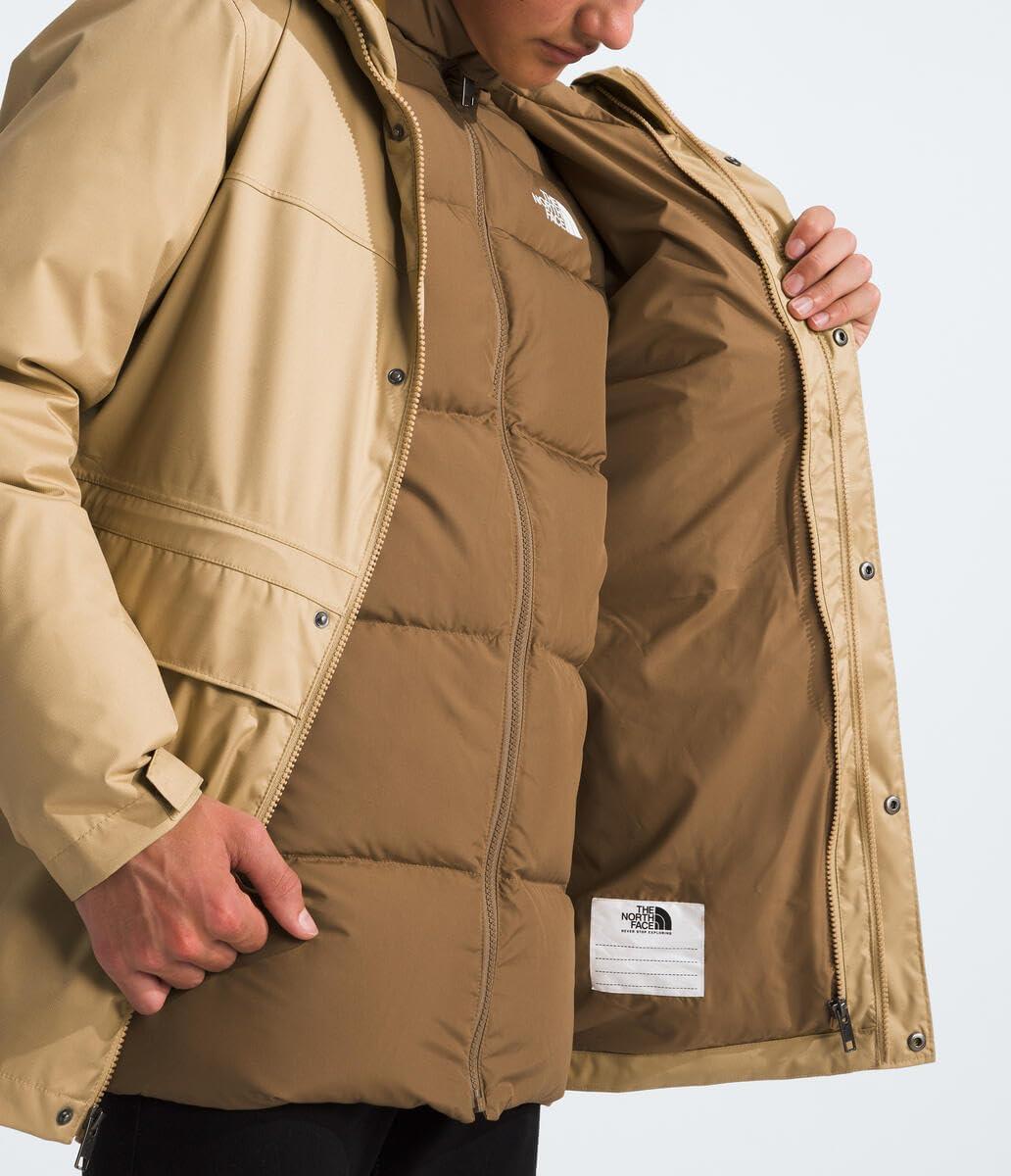imageTHE NORTH FACE Teen North Down Triclimate 3in1 Jacket Waterproof Seam Sealed Attached Hood Reversible Inner LayerKhaki Stone
