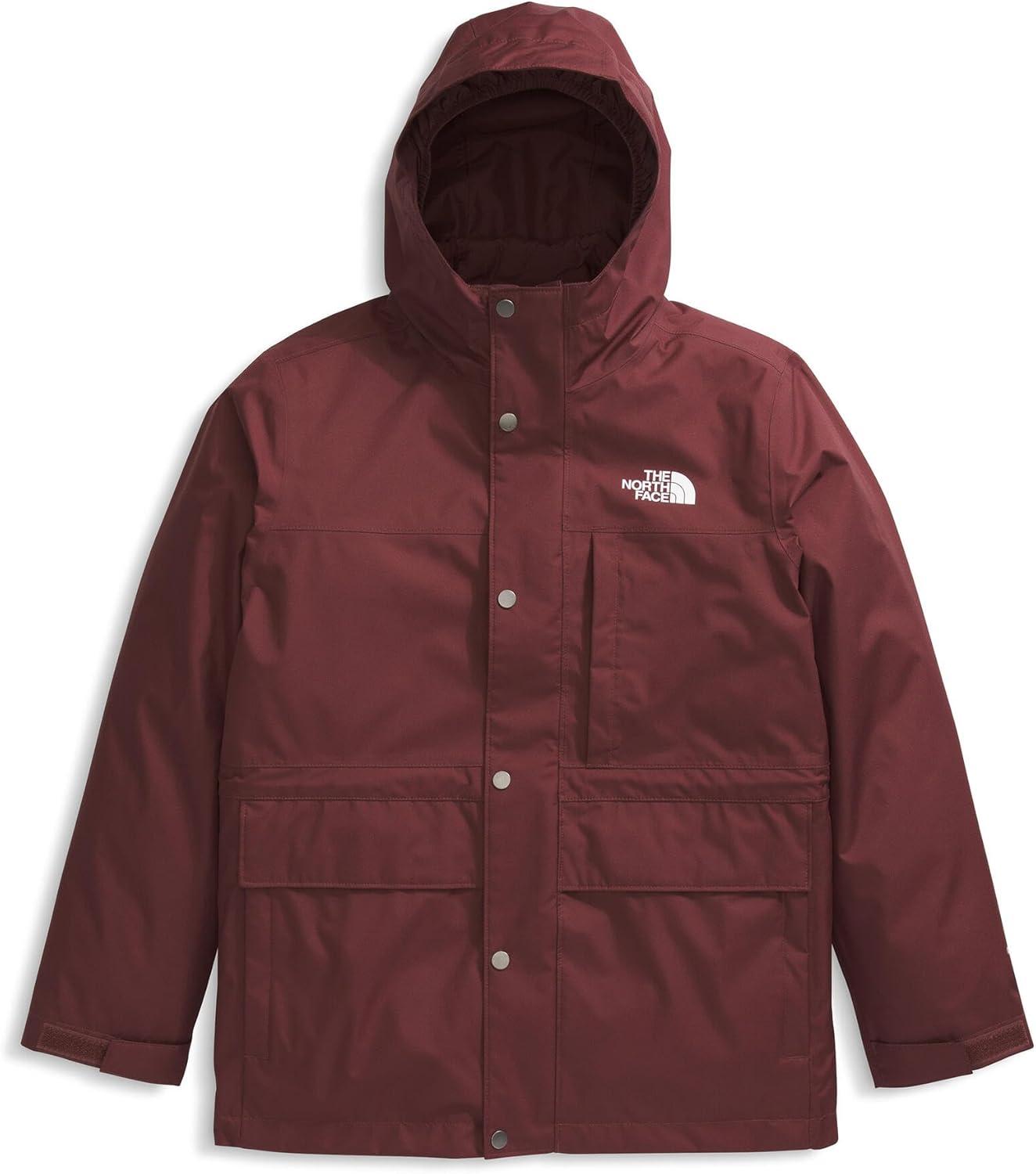 imageTHE NORTH FACE Teen North Down Triclimate 3in1 Jacket Waterproof Seam Sealed Attached Hood Reversible Inner LayerSumac