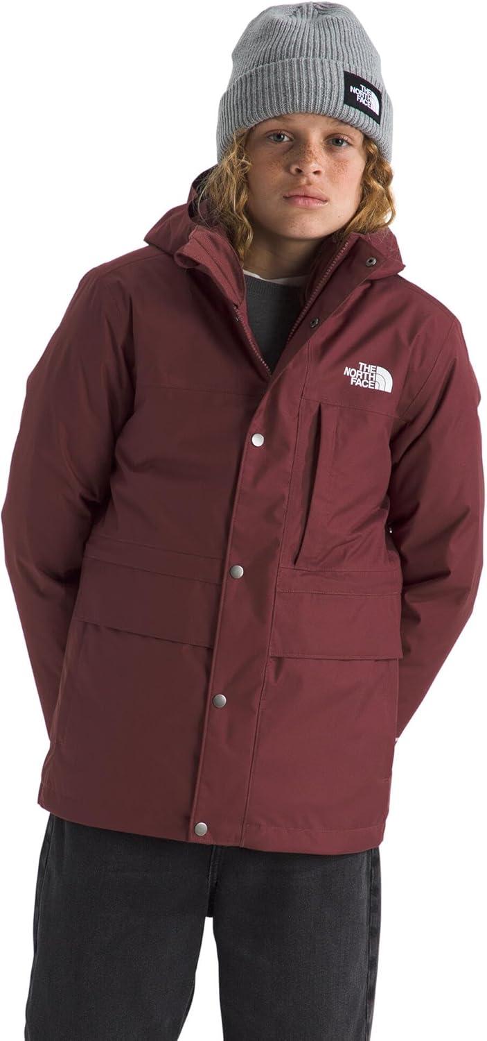 imageTHE NORTH FACE Teen North Down Triclimate 3in1 Jacket Waterproof Seam Sealed Attached Hood Reversible Inner LayerSumac