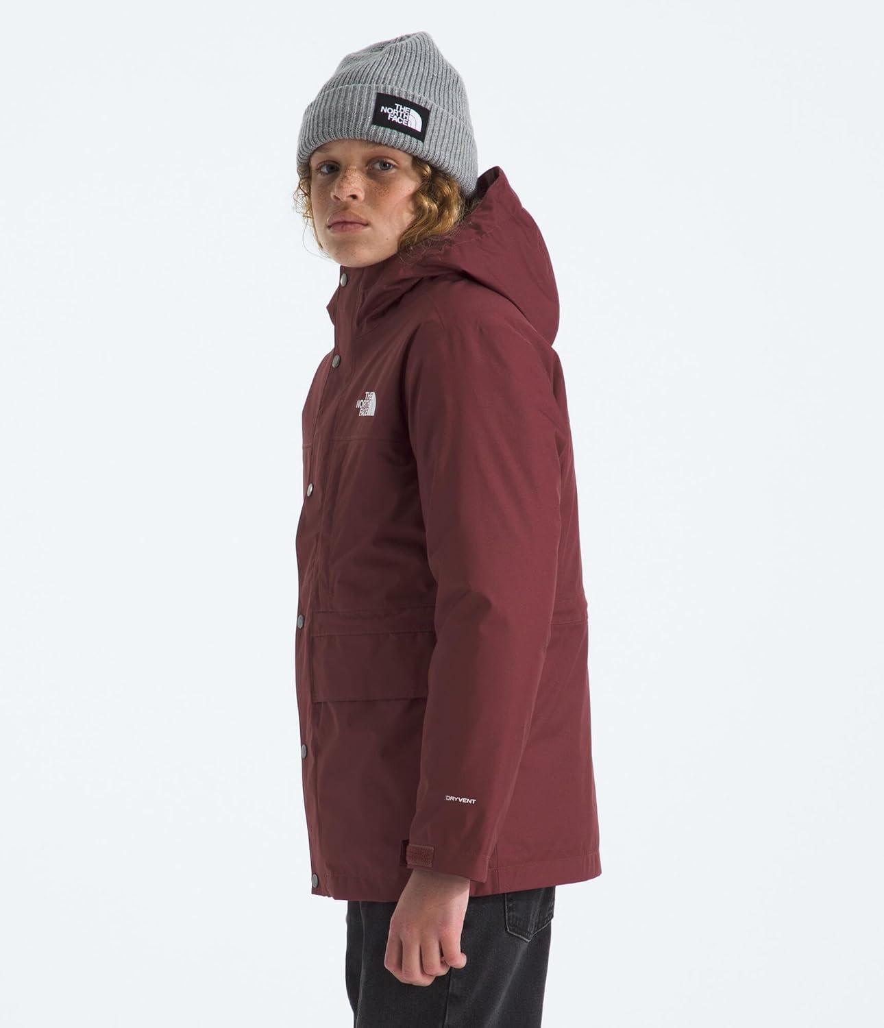 imageTHE NORTH FACE Teen North Down Triclimate 3in1 Jacket Waterproof Seam Sealed Attached Hood Reversible Inner LayerSumac