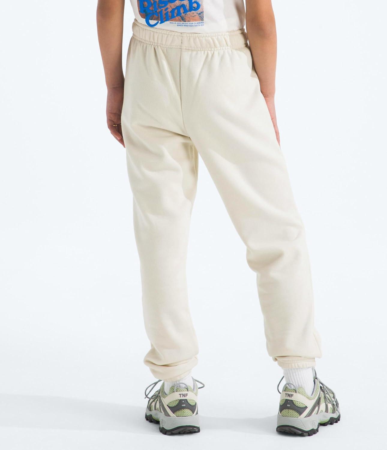imageThe North FACE Teen Evolution EMB Pant Casual Sweatpants for Boys ampamp Girls with Adjustable Drawcord Waistband Hand PocketsWhite Dune