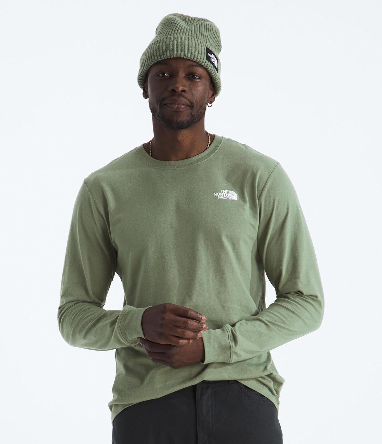 imageThe North Face Mens Evolution Light Ink Box NSE LongSleeve TeeBark Mist Light Refractions Print
