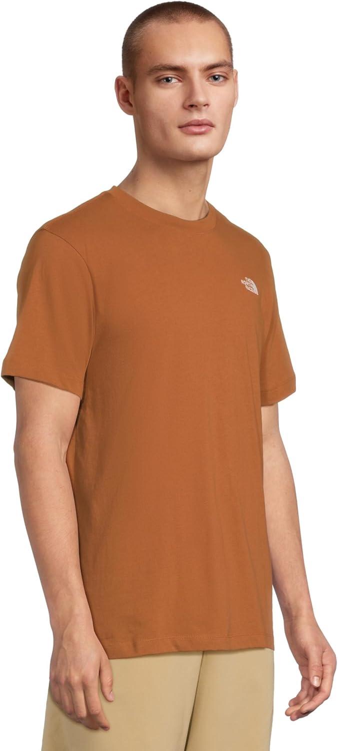 imageThe North Face Mens Evolution Simple Dome ShortSleeve Tee Standard ampamp Big Size Cotton Shirt with The Classic LogoBurnt Umber