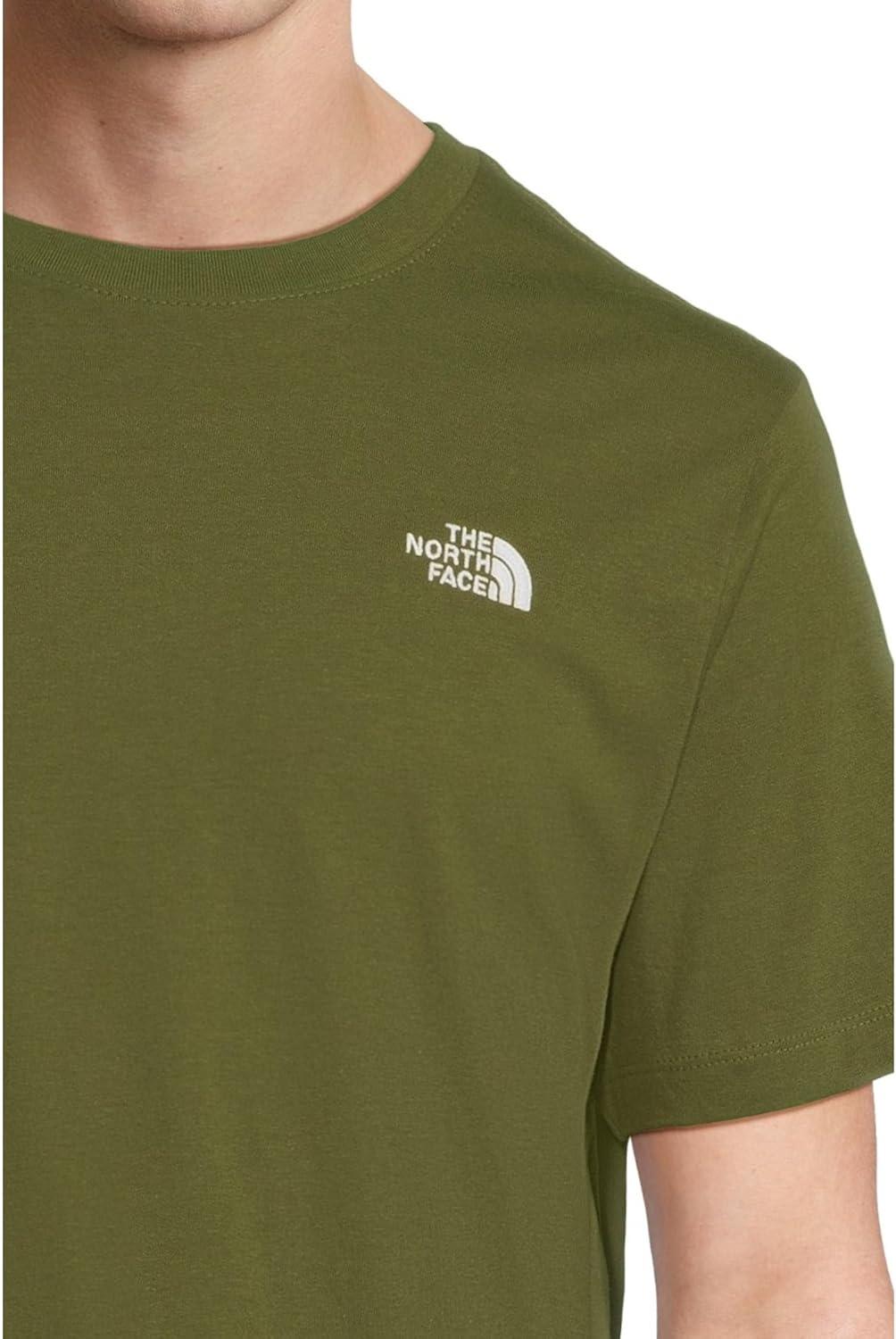 imageThe North Face Mens Evolution Simple Dome ShortSleeve Tee Standard ampamp Big Size Cotton Shirt with The Classic LogoWoodland Green