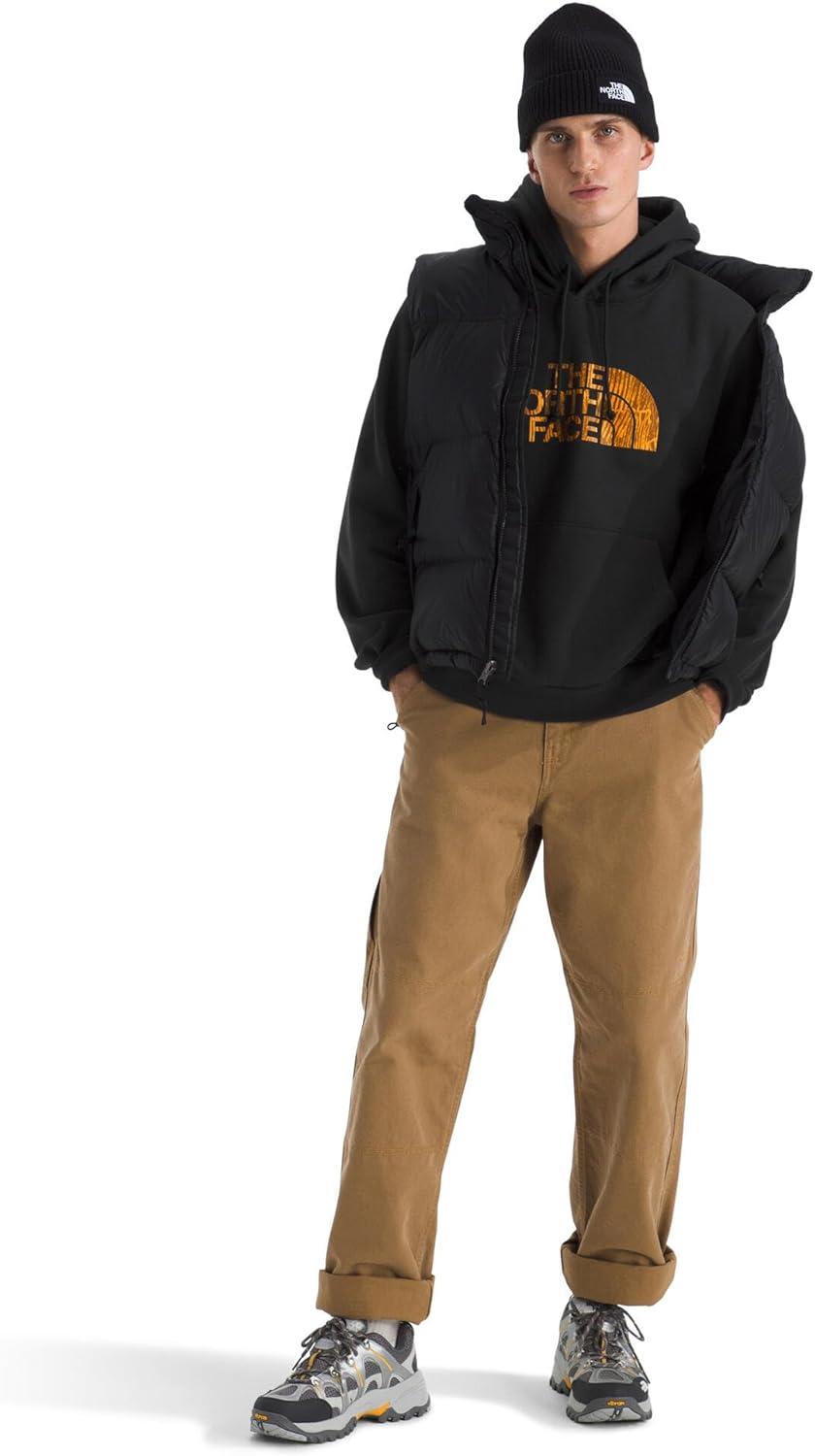 imageThe North Face mens Evolution Regenerative Ink Half Dome HoodieTnf BlackSummit Gold Regenerative Ink Print