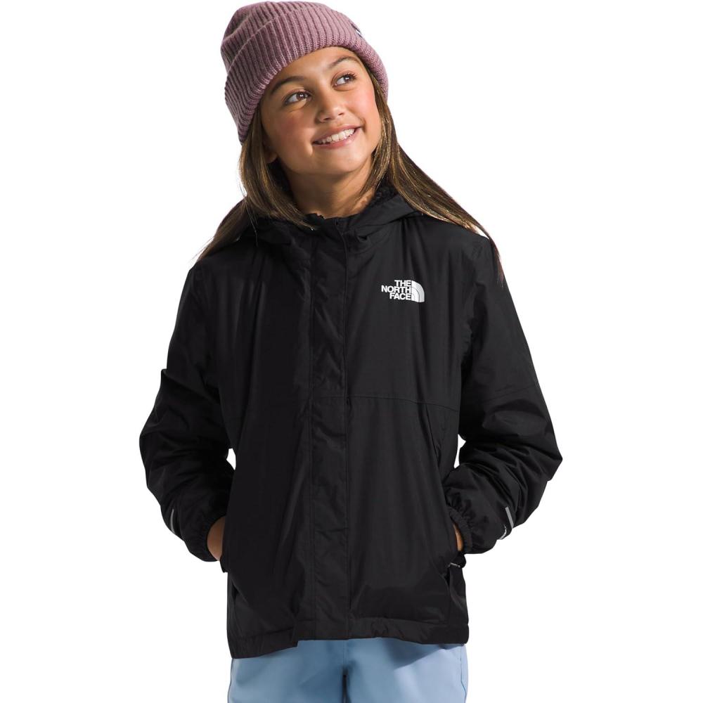 imageTHE NORTH FACE Girls Warm Antora Rain Jacket Waterproof Breathable Heatseeker Insulation Hood Zip PocketsTnf Black