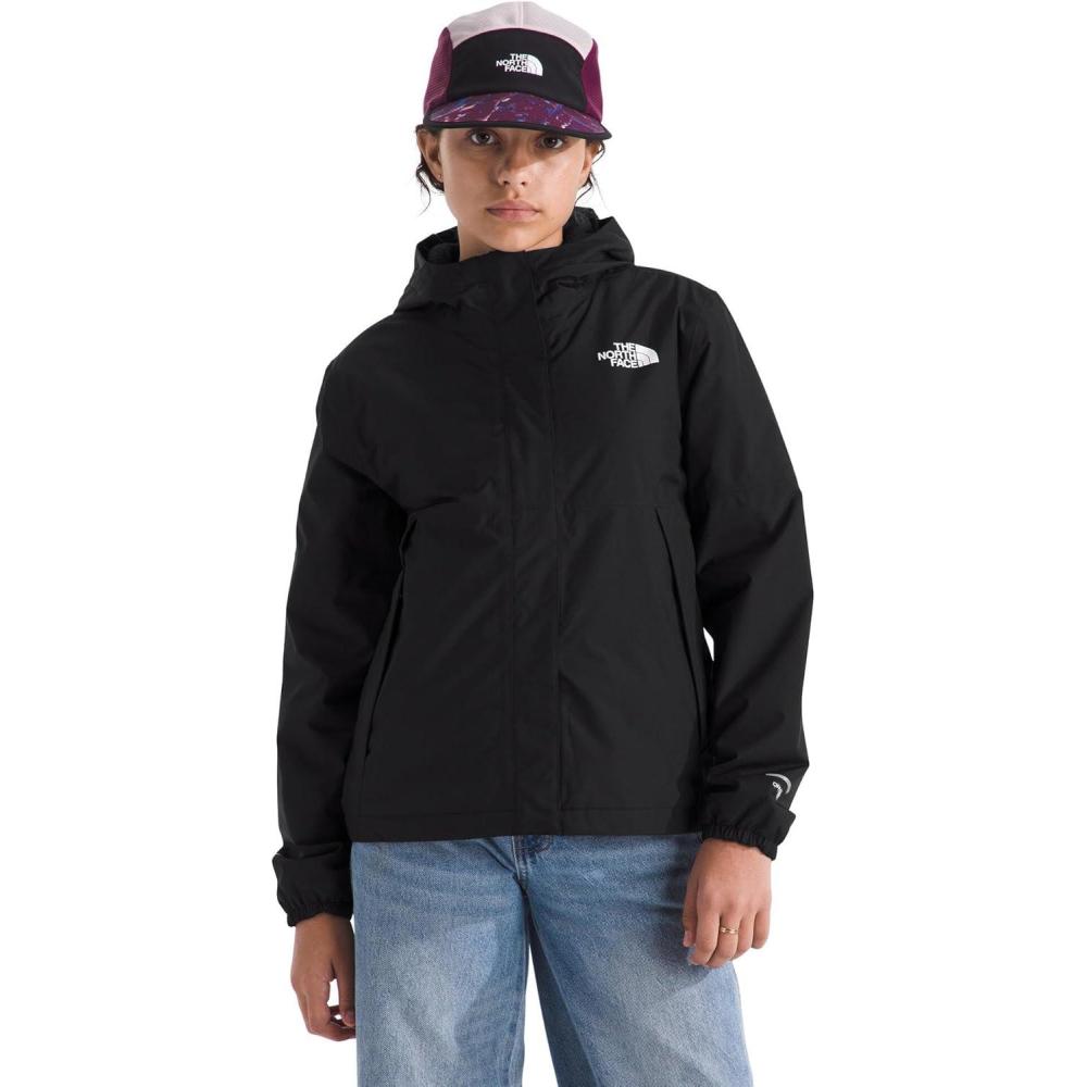 imageTHE NORTH FACE Girls Warm Antora Rain Jacket Waterproof Breathable Heatseeker Insulation Hood Zip PocketsTnf BlackTnf Black