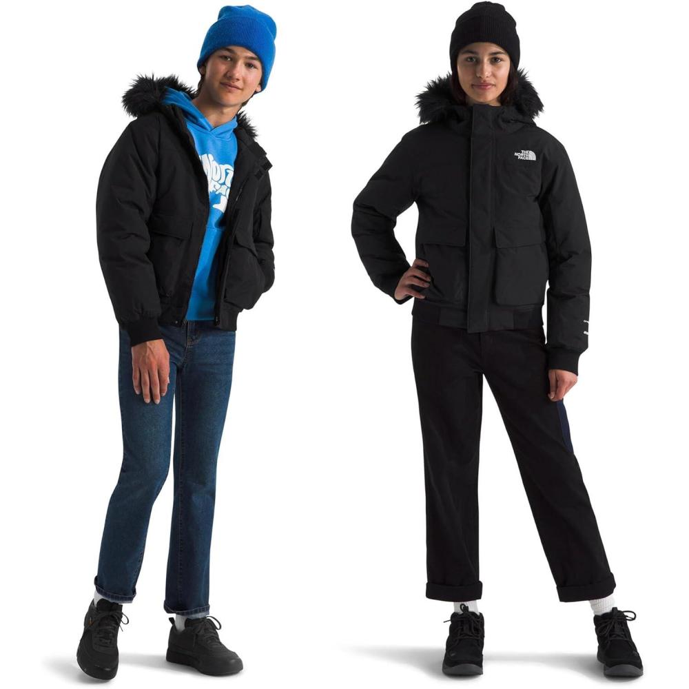 imageTHE NORTH FACE Teen McMurdo Hooded Jacket Waterproof Waterfowl Down Insulation Relaxed FitTnf Black
