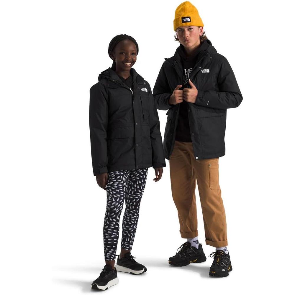 imageTHE NORTH FACE Teen North Down Triclimate 3in1 Jacket  Waterproof Seam Sealed Attached Hood Reversible Inner LayerTnf Black