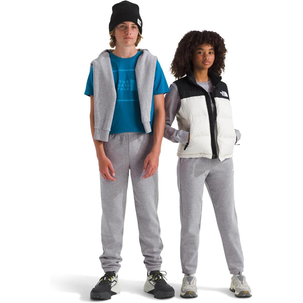 imageThe North FACE Teen Evolution EMB Pant  Casual Sweatpants for Boys ampamp Girls with Adjustable Drawcord Waistband Hand PocketsTnf Pale Grey Heather