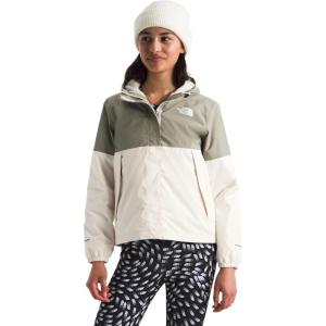 THE NORTH FACE Girls Warm Antora Rain Jacket | Waterproof, Breathable, Heatseeker Insulation, Hood, Zip Pockets(White Dune/Clay Grey)