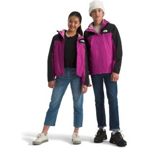 THE NORTH FACE Teen Antora Triclimate Jacket | Waterproof Shell, Inner Fleece Layer, Adjustable Hood With Rain Guard Tunnel(Deep Mulberry)