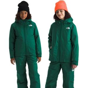 THE NORTH FACE Teen Freedom Triclimate Jacket | Heatseeker Insulation & Water Repellent, Helmet Compatible Hood, Goggle Wipe(Evergreen)