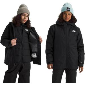 THE NORTH FACE Teen Freedom Triclimate Jacket | Heatseeker Insulation & Water Repellent, Helmet Compatible Hood, Goggle Wipe(Tnf Black)